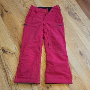 Obermeyer Red Ski Pants Teen Size 10-12 With 26" Inseam